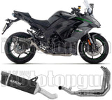 Komplette Auspuffanlage Ohne Katalysator Und Mit Geräuschzulassung Indy-Race Evo Aluminium Schwarz Endkappe Carby - Arrow Special Parts Kompatibel Mit Kawasaki Ninja 1100 Sx (2025-2026)