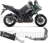 Komplette Auspuffanlage Ohne Katalysator Und Mit Geräuschzulassung Indy-Race Evo Aluminium Schwarz Endkappe Carby - Arrow Special Parts Kompatibel Mit Kawasaki Versys 1100 (2025-2026)
