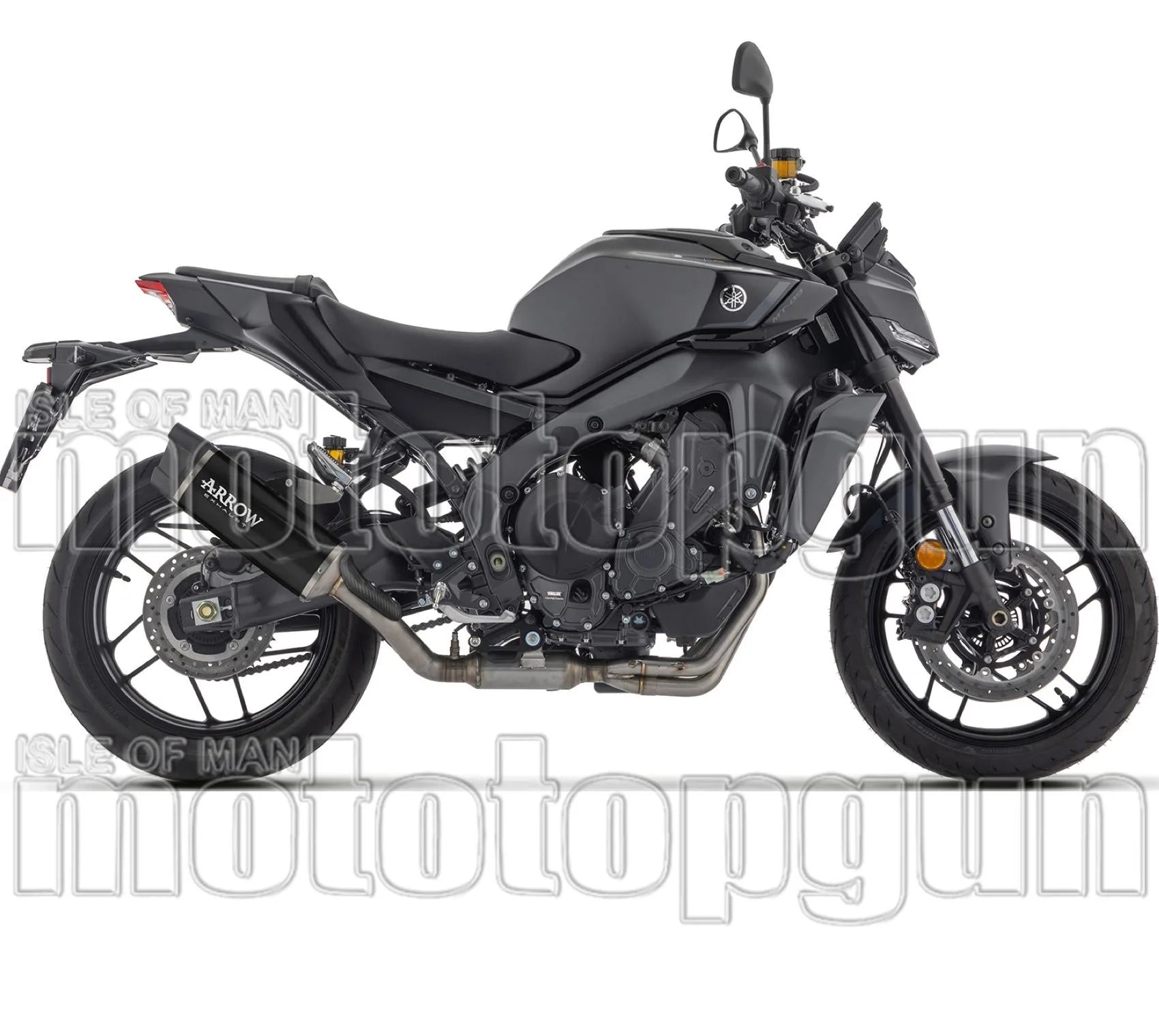 Komplette Auspuffanlage Ohne Katalysator Und Mit Geräuschzulassung Indy-Race Evo Aluminium Schwarz Endkappe Carby - Arrow Special Parts Kompatibel Mit Yamaha Mt-09 Sp 35Kw (2024-2026)