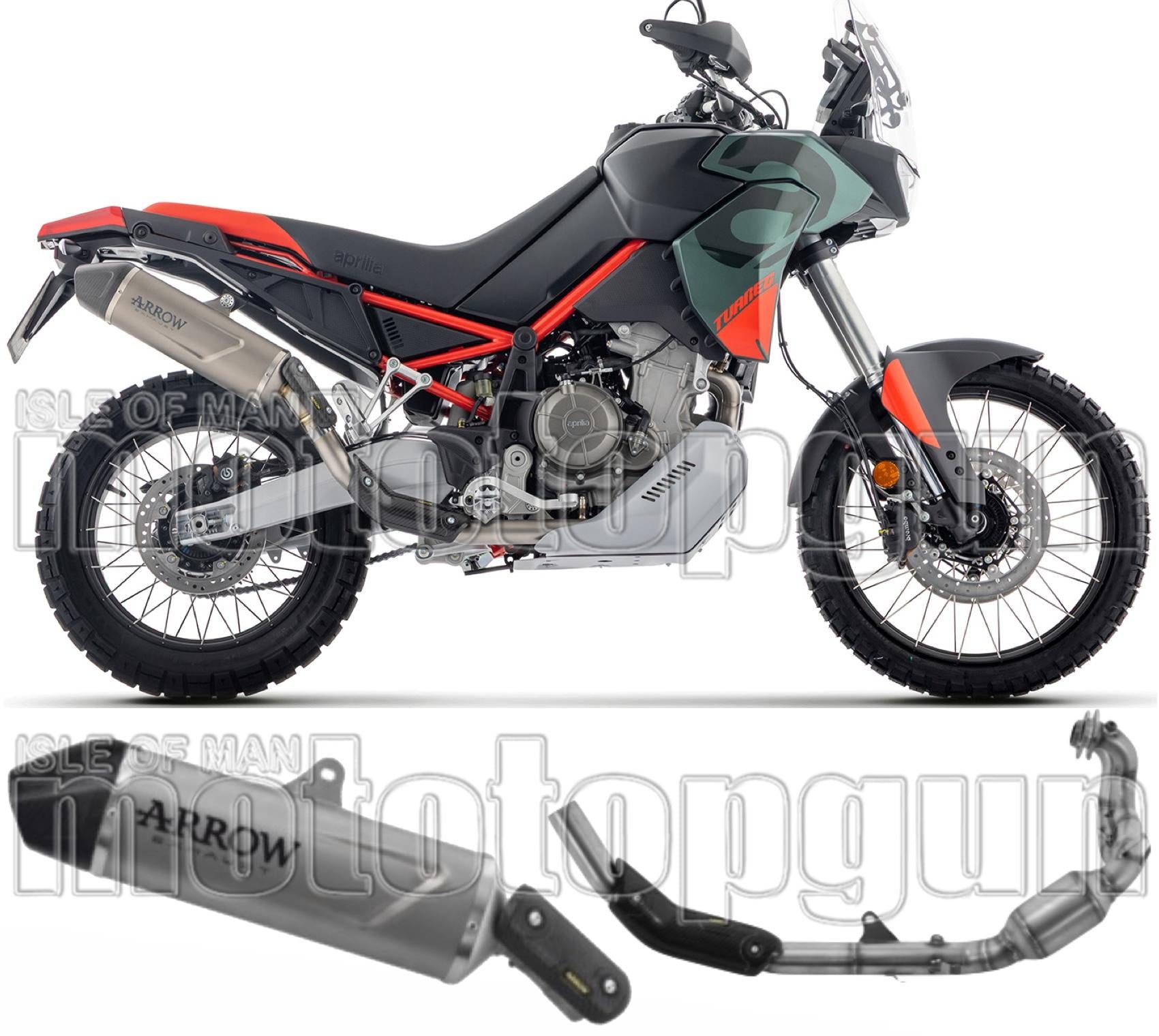 Complete Non-Catalytic Exhaust System With Sound Certification Indy-Race Evo Titanium - Arrow Special Parts Compatible With Aprilia Tuareg 660 (2025-2026)