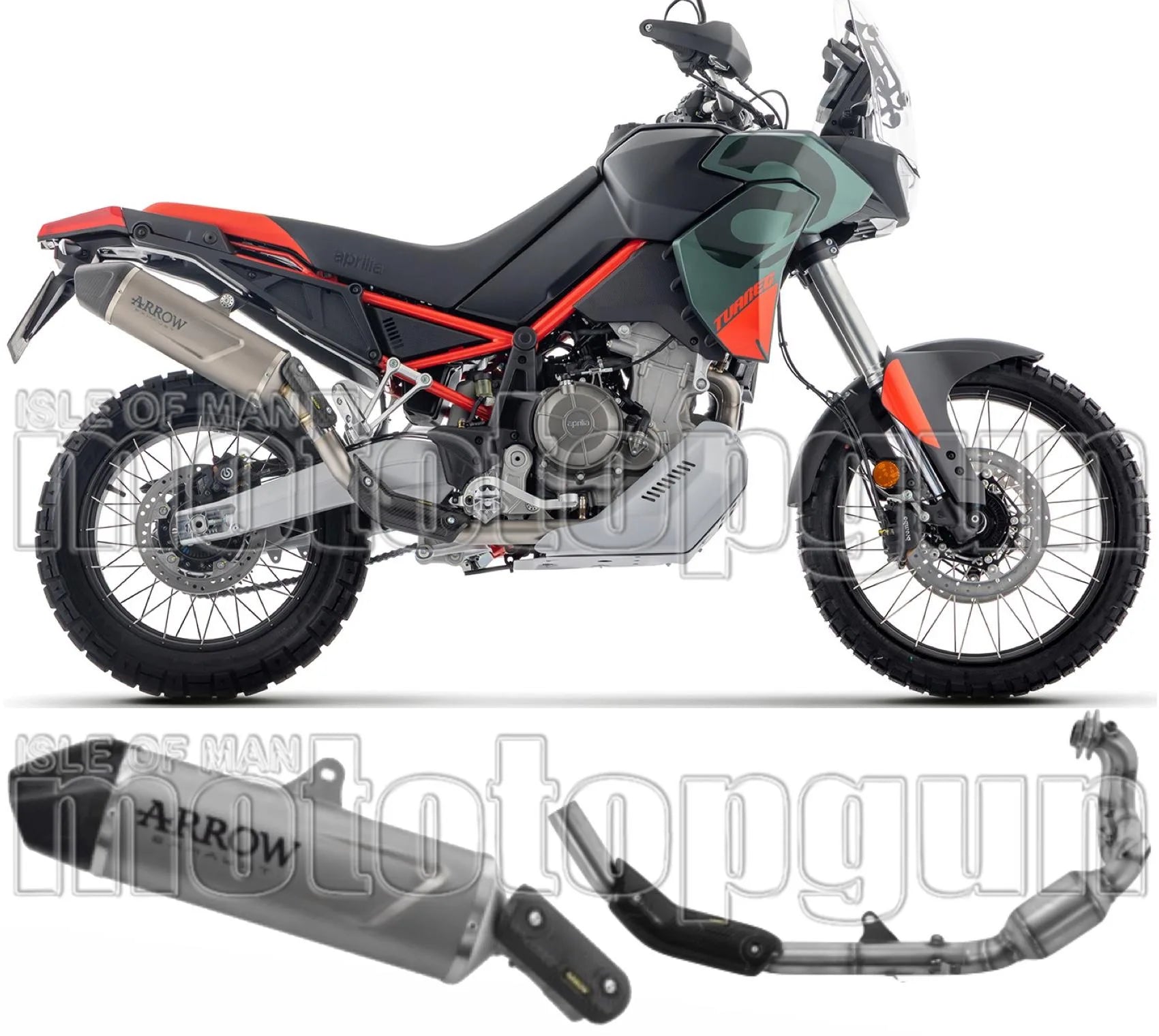 Komplette Auspuffanlage Ohne Katalysator Und Mit Geräuschzulassung Indy-Race Evo Titan - Arrow Special Parts Kompatibel Mit Aprilia Tuareg 660 (2025-2026)