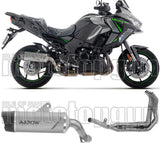 Komplette Auspuffanlage Ohne Katalysator Und Mit Geräuschzulassung Indy-Race Evo Titan Endkappe Carby - Arrow Special Parts Kompatibel Mit Kawasaki Versys 1100 (2025-2026)