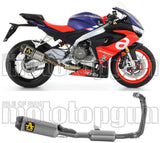 Complete Non-Catalytic Exhaust System With Sound Certification Indy-Race Titanium Carbon - Arrow Special Parts Compatible With Aprilia Rs 660 (2020-2024)
