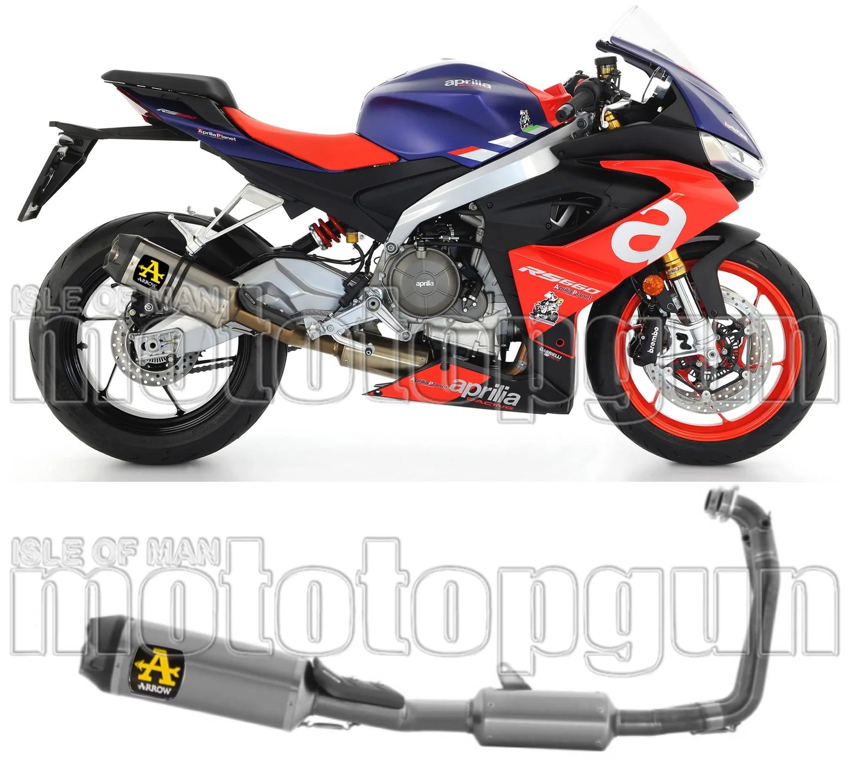 Komplette Abgasanlage Mit Katalysator Und Geräuschzulassung Indy-Race Titan Carbon - Arrow Special Parts Kompatibel Mit Aprilia Tuono 660 (2021-2024)