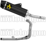 Komplette Auspuffanlage Ohne Katalysator Und Mit Geräuschzulassung Indy-Race Aluminium Schwarz Endkappe Carby - Arrow Special Parts Kompatibel Mit Yamaha Ténéré 700 (2025-2026)