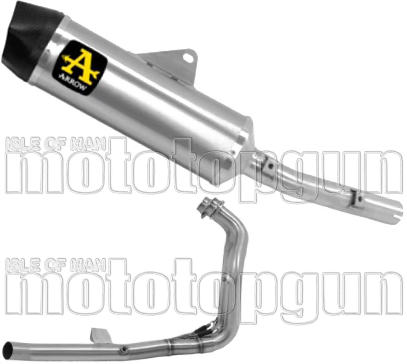 Komplette Auspuffanlage Ohne Katalysator Und Mit Geräuschzulassung Indy-Race Aluminium Endkappe Carby - Arrow Special Parts Kompatibel Mit Yamaha Ténéré 700 (2025-2026)