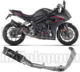 Komplette Auspuffanlage Ohne Katalysator Und Mit Geräuschzulassung Indy-Race Evo Aluminium Schwarz Endkappe Carby - Arrow Special Parts Kompatibel Mit Honda Cb 650 R (2024-2026)