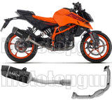 Komplette Auspuffanlage Ohne Katalysator Und Mit Geräuschzulassung Indy-Race Aluminium Schwarz Carbon - Arrow Special Parts Kompatibel Mit Ktm 390 Duke (2024-2026)