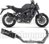 Komplette Auspuffanlage Ohne Katalysator Und Mit Geräuschzulassung Indy-Race Evo Aluminium Schwarz Endkappe Carby - Arrow Special Parts Kompatibel Mit Yamaha Mt-09 (2024-2026)