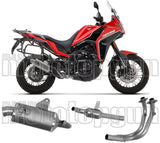 Komplette Auspuffanlage Ohne Katalysator Und Mit Geräuschzulassung Indy-Race Aluminium Edelstahl - Arrow Special Parts Kompatibel Mit Moto Morini X-Cape 650 (2022-2025)