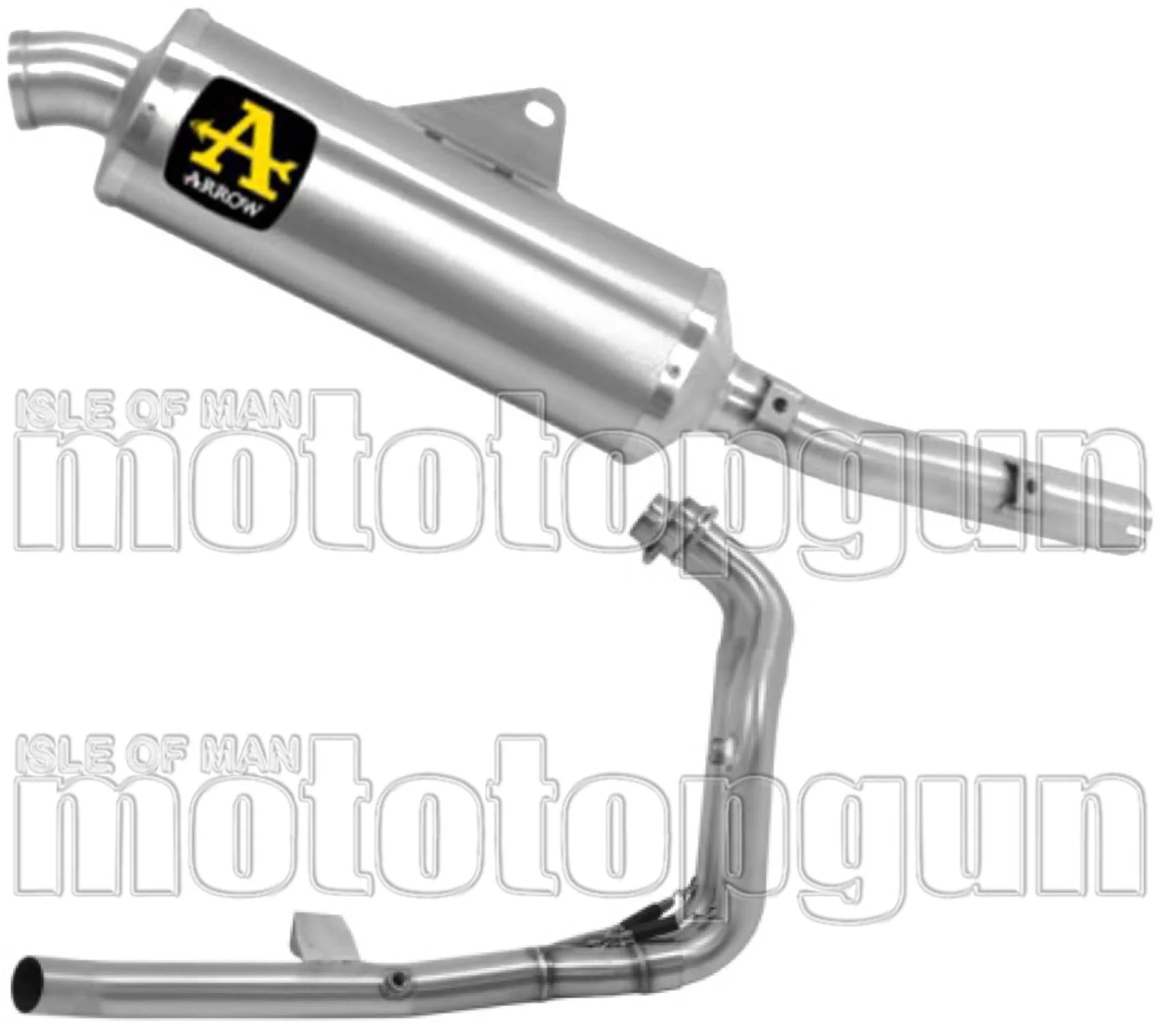 Komplette Auspuffanlage Ohne Katalysator Und Mit Geräuschzulassung Indy-Race Aluminium Endkappe Edelstahl - Arrow Special Parts Kompatibel Mit Yamaha Ténéré 700 (2025-2026)