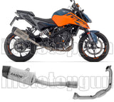 Complete Non-Catalytic Exhaust System With Sound Certification Indy-Race Titanium Carbon - Arrow Special Parts Compatible With Ktm 125 Duke (2024-2026)