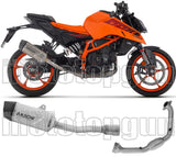 Komplette Auspuffanlage Ohne Katalysator Und Mit Geräuschzulassung Indy-Race Titan Carbon - Arrow Special Parts Kompatibel Mit Ktm 390 Duke (2024-2026)