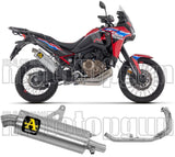 Komplette Auspuffanlage Ohne Katalysator Und Mit Geräuschzulassung Maxi Race-Tech Aluminium Edelstahl - Arrow Special Parts Kompatibel Mit Honda Crf 1100 L Africa Twin (2024-2026)