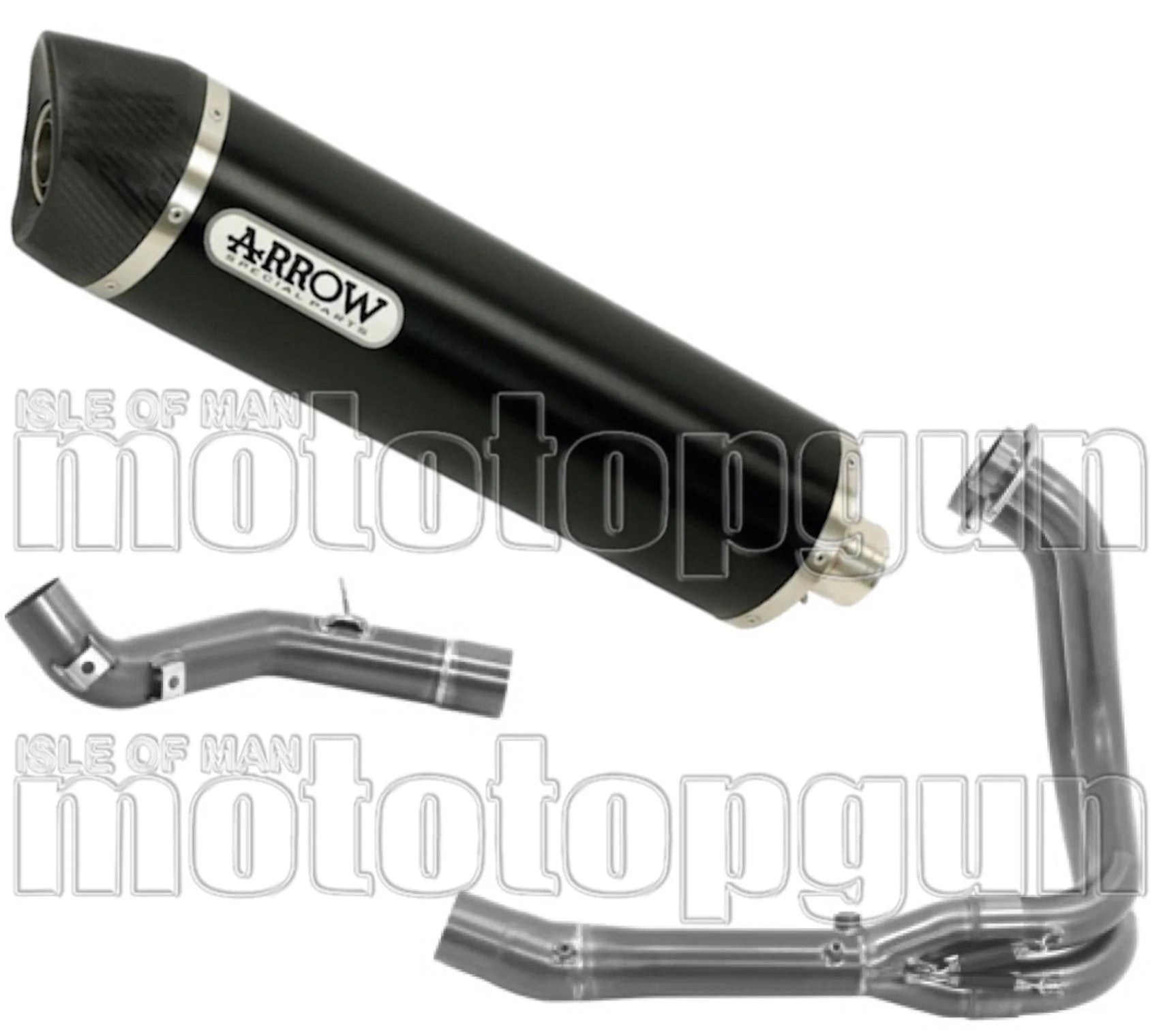 Komplette Auspuffanlage Ohne Katalysator Und Mit Geräuschzulassung Maxi Race-Tech Aluminium Schwarz Carbon - Arrow Special Parts Kompatibel Mit Bmw F 750 Gs (2021-2024)