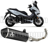 Komplette Auspuffanlage Ohne Katalysator Und Mit Geräuschzulassung Urban Aluminium Schwarz Aluminium Schwarz - Arrow Special Parts Kompatibel Mit Honda Forza 125 (2021-2024)