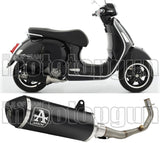 Complete Non-Catalytic Exhaust System With Sound Certification Urban Black Aluminium Black Aluminium - Arrow Special Parts Compatible With Piaggio Vespa Gtv 300 (2023-2024)