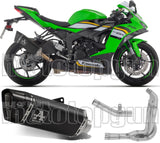 Komplette Auspuffanlage Ohne Katalysator Und Mit Geräuschzulassung Pista Titan Carbon - Arrow Special Parts Kompatibel Mit Kawasaki Zx 6R 636 (2024-2026)
