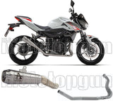 Complete Non-Catalytic Exhaust System With Sound Certification Pro-Race Nichrom Stainless Steel - Arrow Special Parts Compatible With Kawasaki Z 400 (2023)