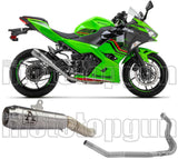Komplette Auspuffanlage Ohne Katalysator Und Mit Geräuschzulassung Pro-Race Nichrom Edelstahl - Arrow Special Parts Kompatibel Mit Kawasaki Ninja 400 (2023)