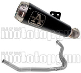 Komplette Auspuffanlage Ohne Katalysator Und Mit Geräuschzulassung Pro-Race Nichrom Schwarz Edelstahl - Arrow Special Parts Kompatibel Mit Kawasaki Ninja 400 (2023)