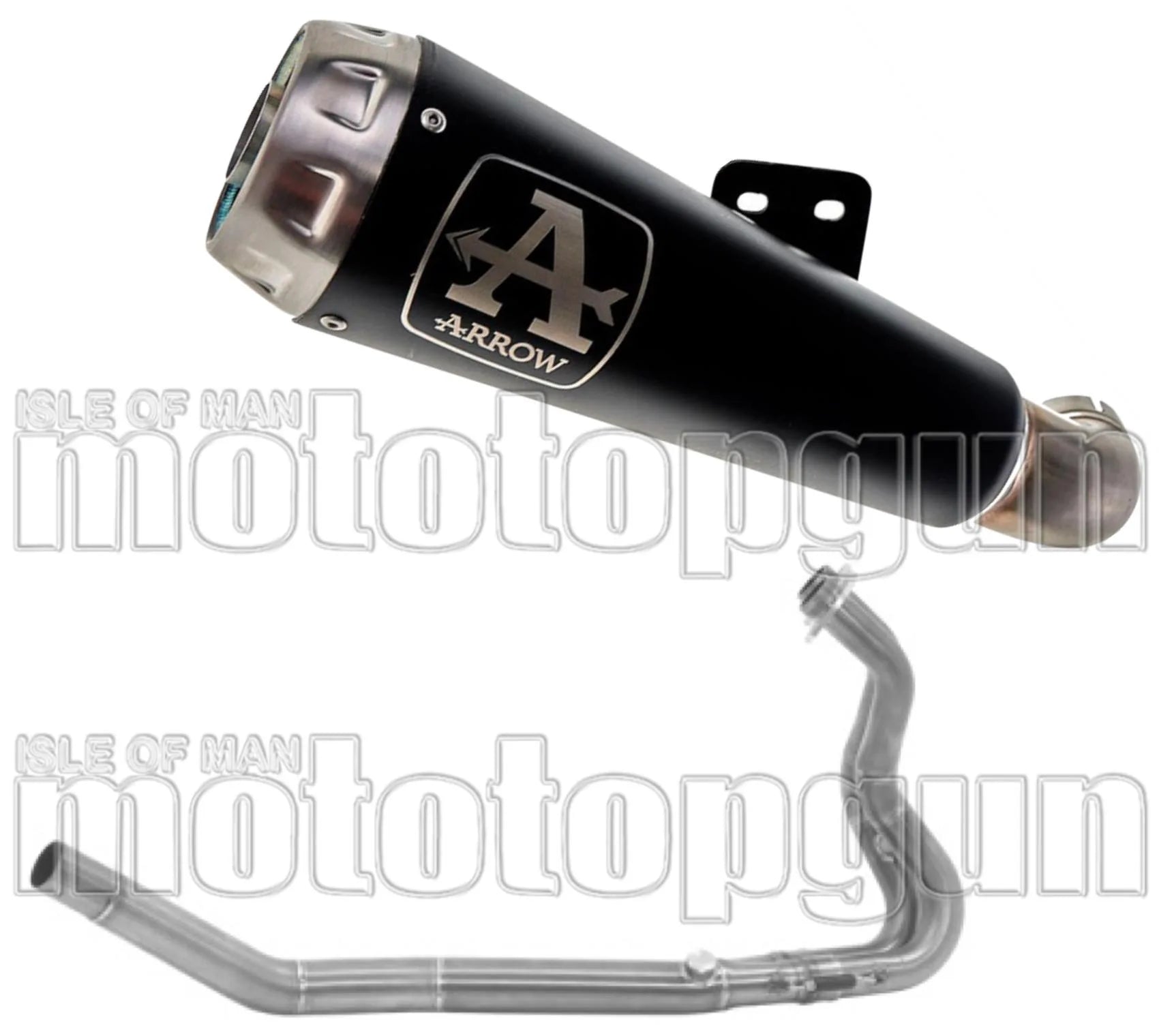Komplette Auspuffanlage Ohne Katalysator Und Mit Geräuschzulassung Pro-Race Nichrom Schwarz Edelstahl - Arrow Special Parts Kompatibel Mit Kawasaki Z 400 (2023)