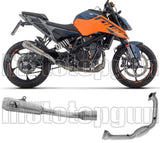 Komplette Auspuffanlage Ohne Katalysator Und Mit Geräuschzulassung Pro-Race Nichrom - Arrow Special Parts Kompatibel Mit Ktm 125 Duke (2024-2026)
