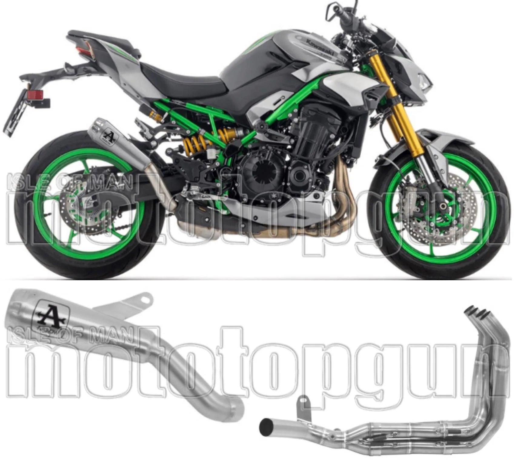 Komplette Auspuffanlage Ohne Katalysator Und Mit Geräuschzulassung Pro-Race Nichrom - Arrow Special Parts Kompatibel Mit Kawasaki Z 900 (2025-2026)