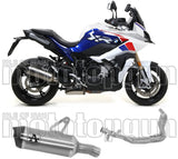 Komplette Auspuffanlage Ohne Katalysator Und Mit Geräuschzulassung Race-Tech Aluminium Carbon - Arrow Special Parts Kompatibel Mit Bmw S 1000 Xr (2020-2023)