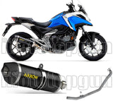 Komplette Auspuffanlage Ohne Katalysator Und Mit Geräuschzulassung Race-Tech Aluminium Schwarz Carbon - Arrow Special Parts Kompatibel Mit Honda Nc 750 X (2021-2022)