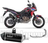Komplette Auspuffanlage Ohne Katalysator Und Mit Geräuschzulassung Sonora Titan Schwarz Carbon - Arrow Special Parts Kompatibel Mit Honda Crf 1100 L Africa Twin (2024-2026)