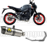 Komplette Abgasanlage Mit Katalysator Und Geräuschzulassung Thunder Aluminium Carbon - Arrow Special Parts Kompatibel Mit Yamaha Mt-09 (2021-2023)
