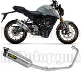 Komplette Auspuffanlage Ohne Katalysator Und Mit Geräuschzulassung Thunder Aluminium Carbon - Arrow Special Parts Kompatibel Mit Honda Cb 125 R (2021-2024)