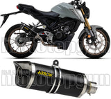 Komplette Auspuffanlage Ohne Katalysator Und Mit Geräuschzulassung Thunder Aluminium Schwarz Carbon - Arrow Special Parts Kompatibel Mit Honda Cb 125 R (2021-2024)