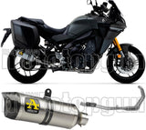 Komplette Abgasanlage Mit Katalysator Und Geräuschzulassung Thunder Aluminium Carbon - Arrow Special Parts Kompatibel Mit Yamaha Tracer 9 Gt (2021-2024)