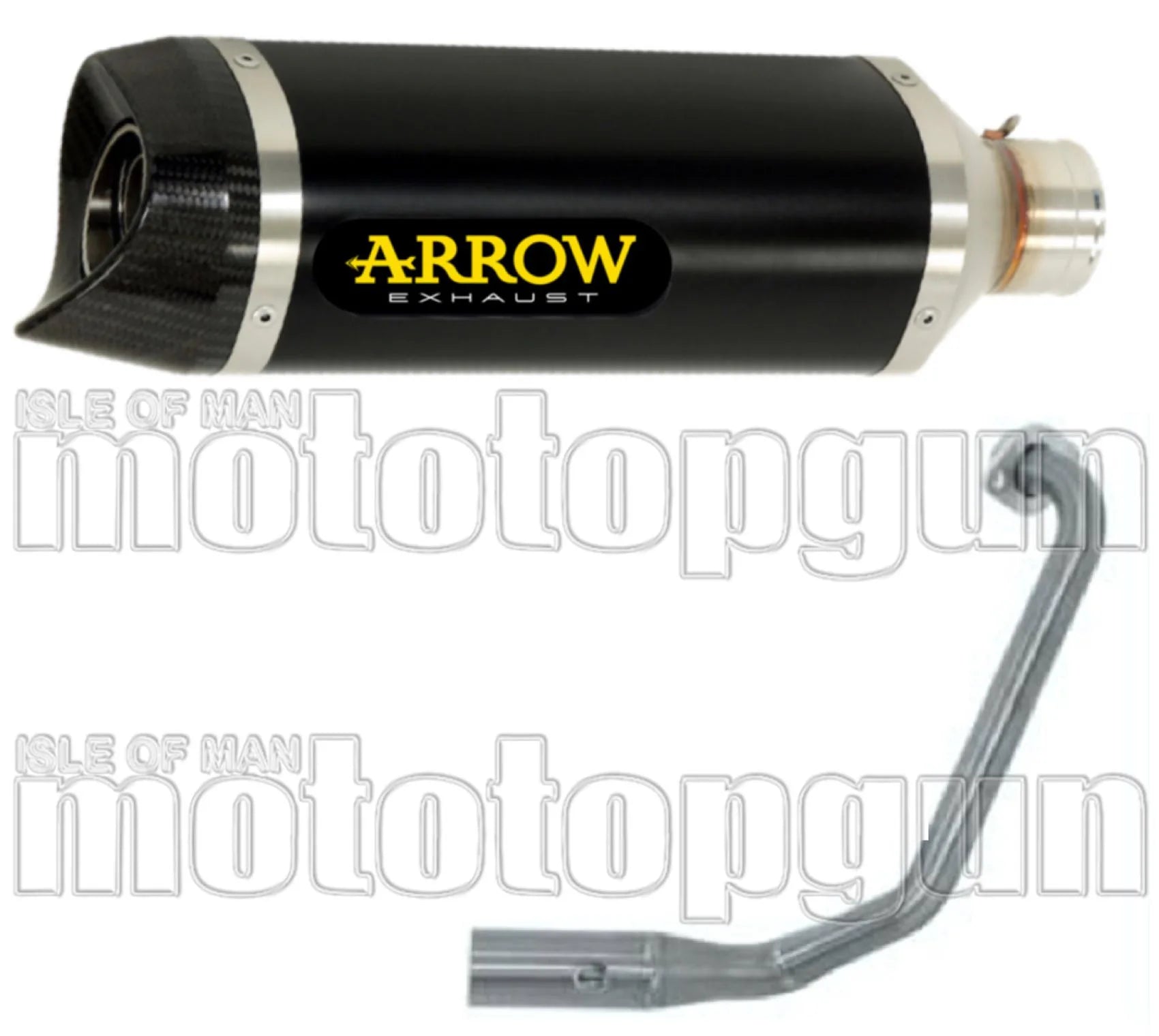 Komplette Abgasanlage Mit Katalysator Und Geräuschzulassung Thunder Aluminium Schwarz Carbon - Arrow Special Parts Kompatibel Mit Yamaha Yzf-R 125 (2021-2022)