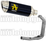 Komplette Auspuffanlage Ohne Katalysator Und Mit Geräuschzulassung Thunder Aluminium Schwarz Edelstahl - Arrow Special Parts Kompatibel Mit Yamaha Mt-07 (2021-2024)