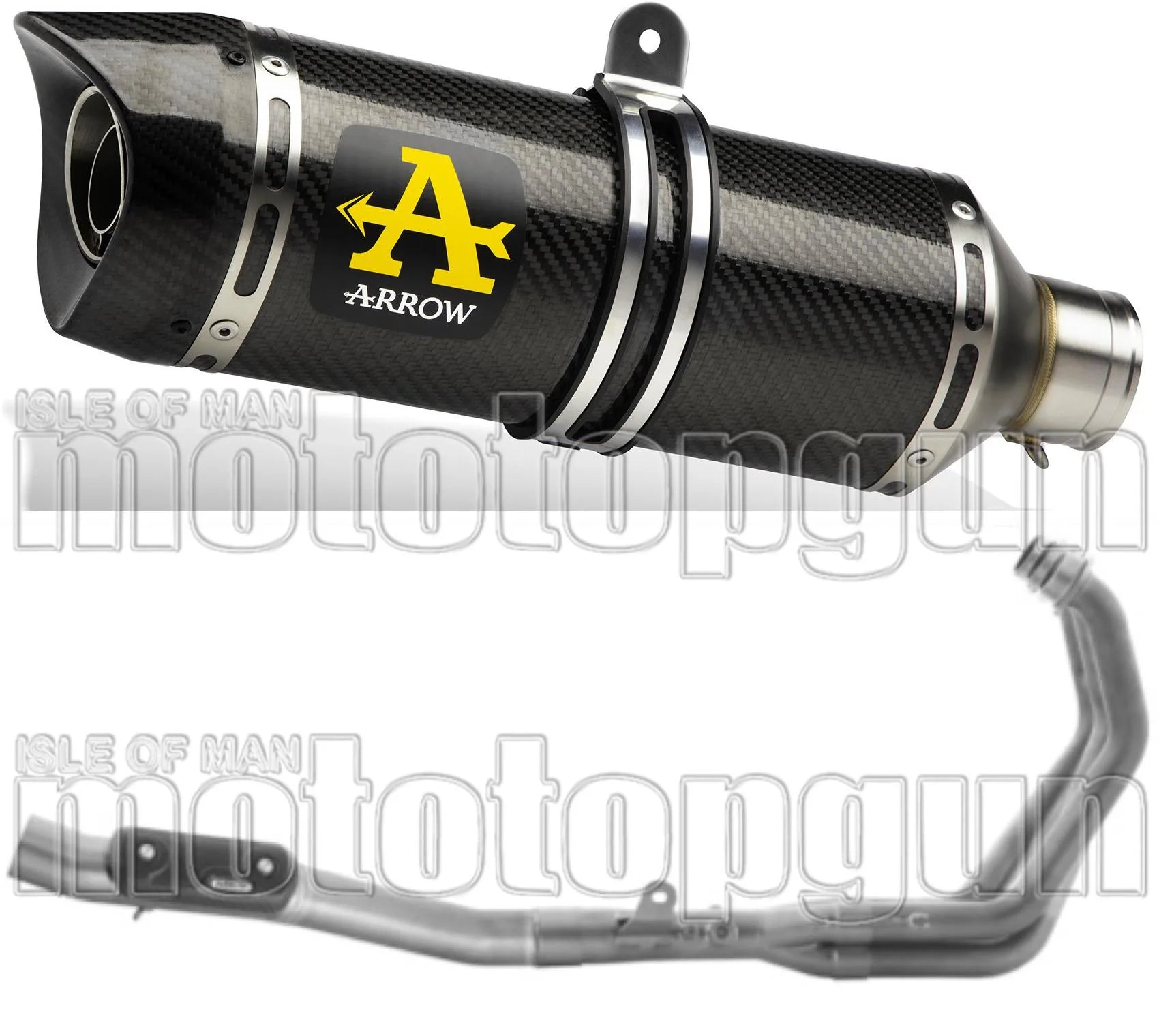 Komplette Auspuffanlage Ohne Katalysator Und Mit Geräuschzulassung Thunder Carbon Carbon - Arrow Special Parts Kompatibel Mit Yamaha Tracer 9 Gt (2021-2024)