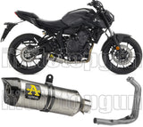 Komplette Auspuffanlage Ohne Katalysator Und Mit Geräuschzulassung Thunder Titan Carbon - Arrow Special Parts Kompatibel Mit Yamaha Mt-07 (2021-2024)