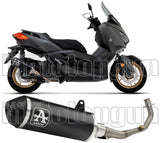 Komplette Auspuffanlage Ohne Katalysator Und Mit Geräuschzulassung Urban Aluminium Schwarz Edelstahl Schwarz - Arrow Special Parts Kompatibel Mit Yamaha X-Max 125 (2021-2024)