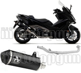Komplette Abgasanlage Mit Katalysator Und Geräuschzulassung Urban Aluminium Schwarz Carbon - Arrow Special Parts Kompatibel Mit Kymco Ak 550 (2021-2026)