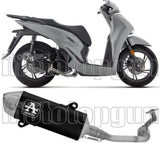 Komplette Abgasanlage Mit Katalysator Und Geräuschzulassung Urban Aluminium Schwarz - Arrow Special Parts Kompatibel Mit Honda Sh 150 (2024-2026)