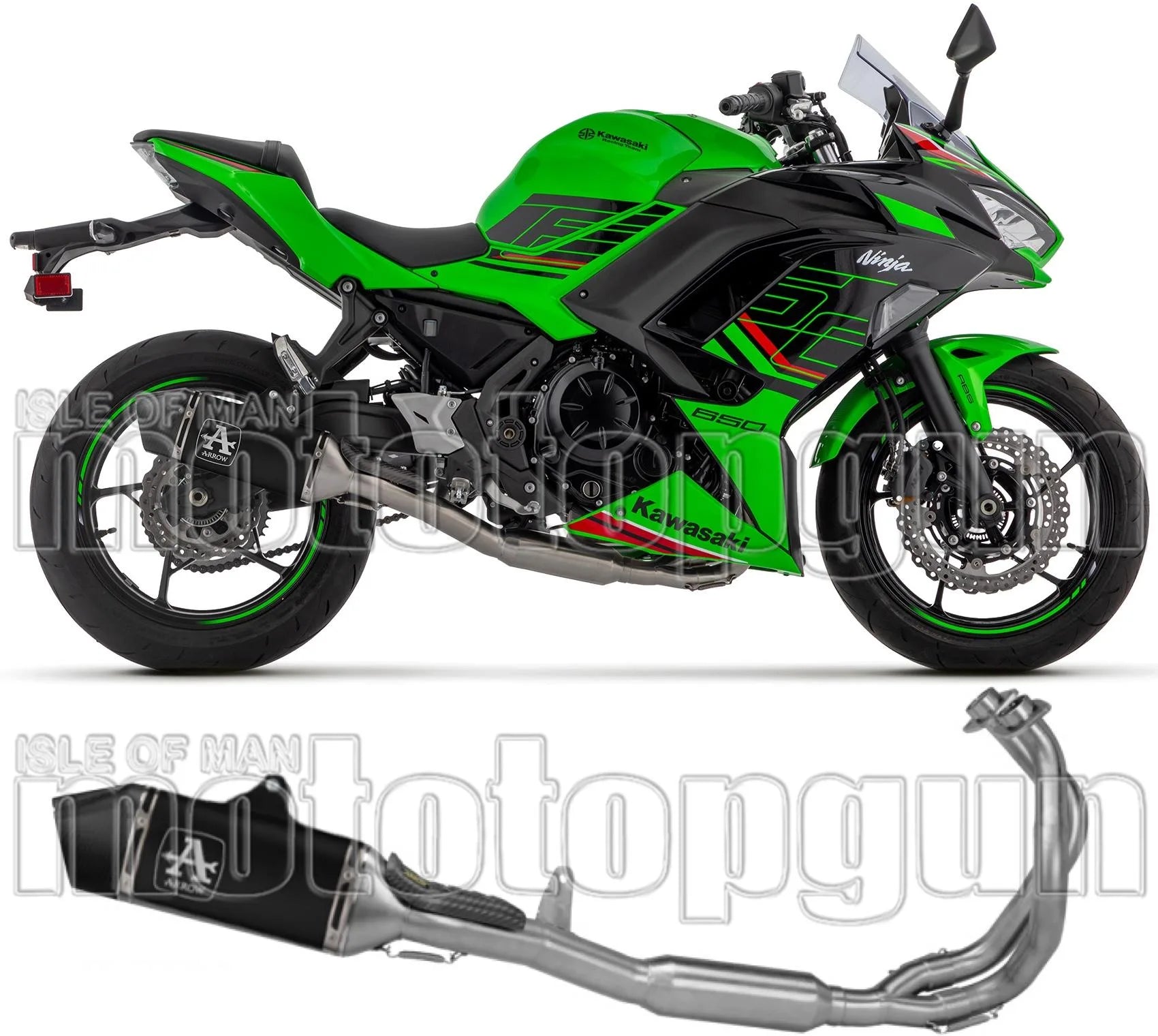 Komplette Abgasanlage Mit Katalysator Und Geräuschzulassung Veloce Aluminium Schwarz Endkappe Carby - Arrow Special Parts Kompatibel Mit Kawasaki Z 650 35Kw (2024-2026)