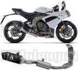 Komplette Abgasanlage Mit Katalysator Und Geräuschzulassung Veloce Aluminium Schwarz Carbon - Arrow Special Parts Kompatibel Mit Triumph Daytona 660 (2024-2026)