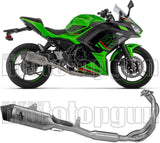 Komplette Abgasanlage Mit Katalysator Und Geräuschzulassung Veloce Titan Endkappe Carby - Arrow Special Parts Kompatibel Mit Kawasaki Z 650 35Kw (2024-2026)
