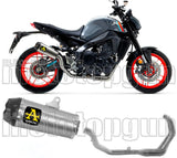 Komplette Auspuffanlage Ohne Katalysator Und Mit Geräuschzulassung Works Titan Carbon - Arrow Special Parts Kompatibel Mit Yamaha Mt-09 (2021-2023)