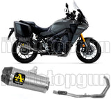 Komplette Abgasanlage Mit Katalysator Und Geräuschzulassung Works Titan Carbon - Arrow Special Parts Kompatibel Mit Yamaha Tracer 9 Gt (2021-2024)
