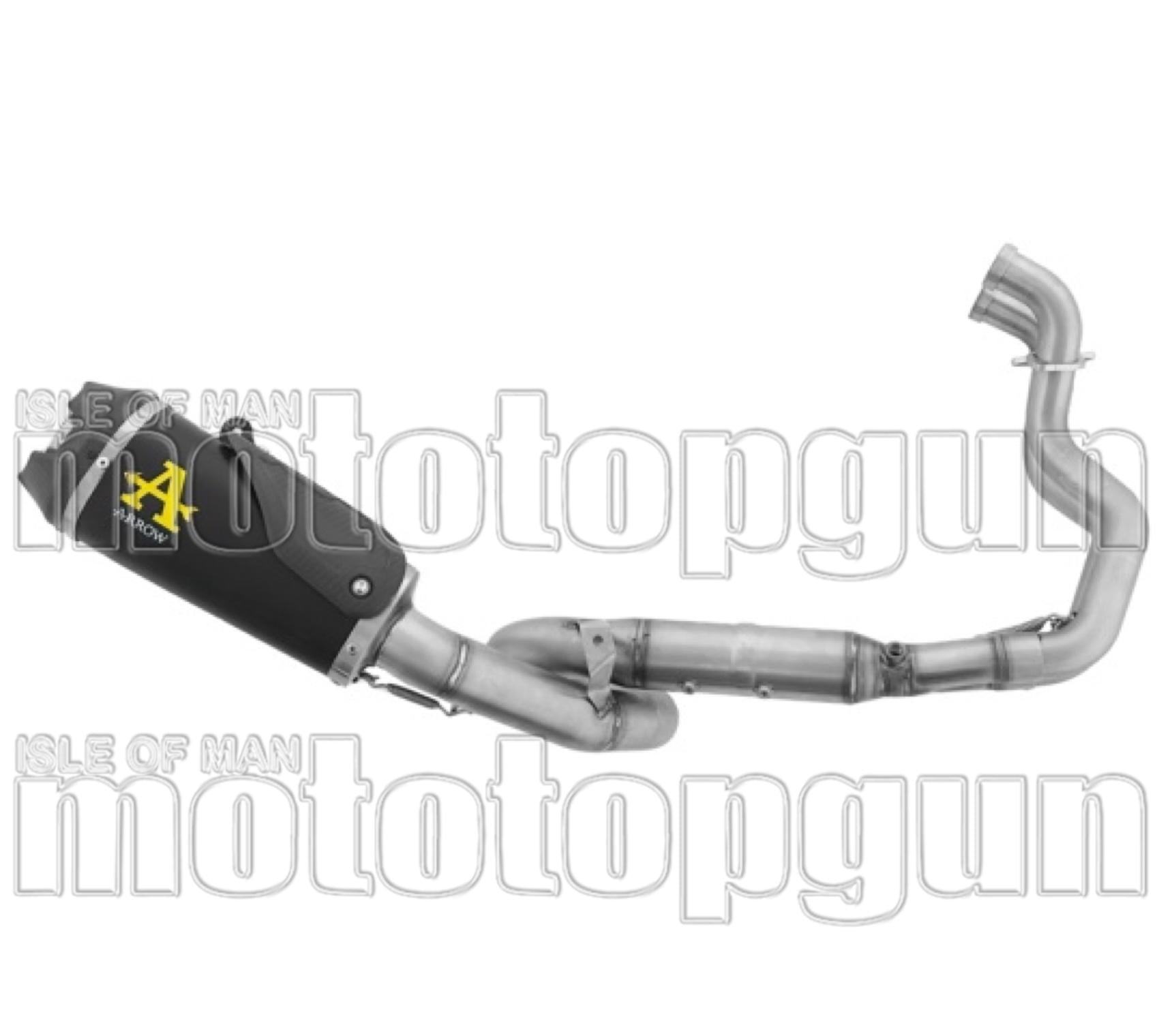 Complete Catalytic Exhaust System With Sound Certification Works Black Nichrom Carbon - Arrow Special Parts Compatible With Suzuki Gsx 8S (2024-2025)