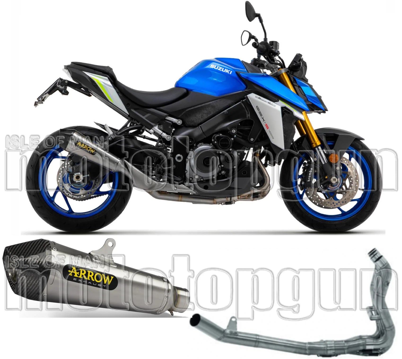 Komplette Auspuffanlage Ohne Katalysator Und Mit Geräuschzulassung X-Kone Nichrom Carbon - Arrow Special Parts Kompatibel Mit Suzuki Gsx-S 1000 Gt (2021-2024)