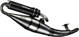 Complete Catalytic Exhaust System With Sound Certification Hand Made Tt Black Aluminum - Leovince Compatible With Gilera Stalker 50